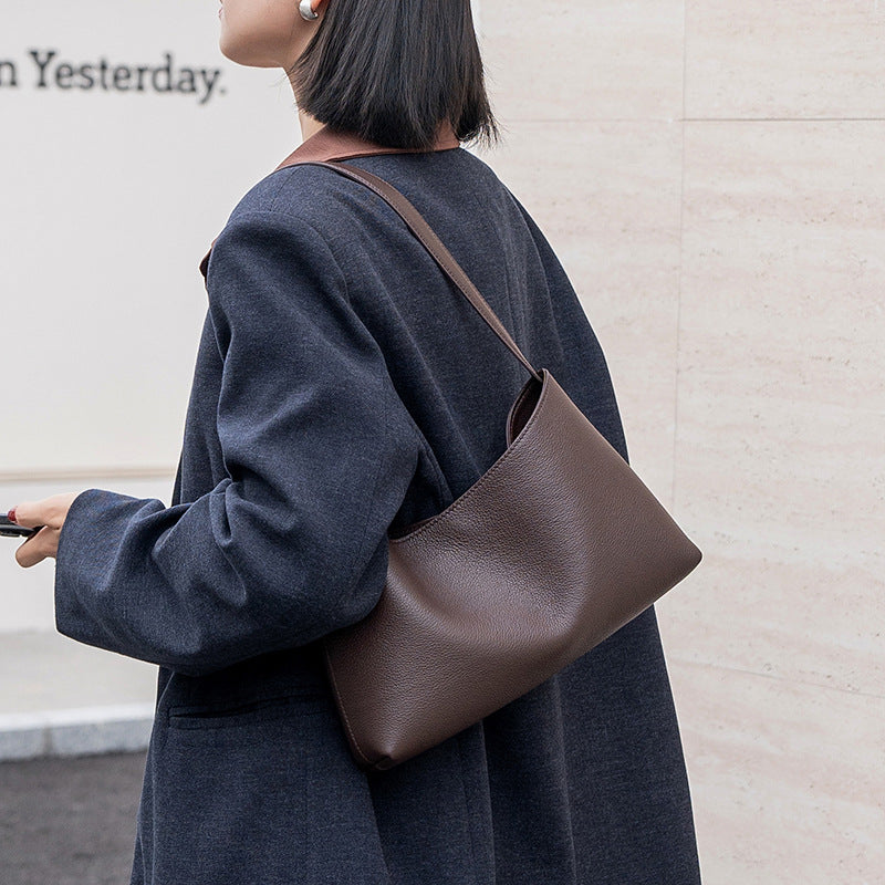 Large Top-Grain Leather Tote