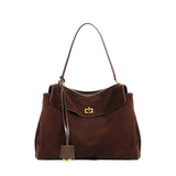 Matte Leather Shoulder Tote