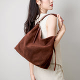 Large Suede Crossbody Bag
