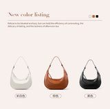 Crescent Leather Hobo Bag