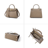 Ostrich-Effect Leather Crossbody Bag
