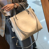 Large Leather Work Tote