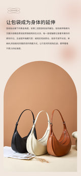 Crescent Leather Hobo Bag