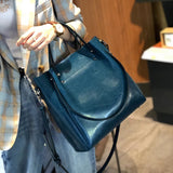 Large Leather Work Tote