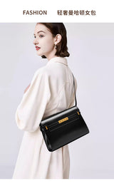 Croc-Effect Leather Shoulder Bag
