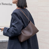 Large Top-Grain Leather Tote