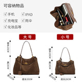 Matte Leather Shoulder Tote