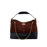 Suede Chain Bucket Bag