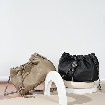 Cloud Leather Chain Crossbody
