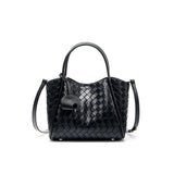 Woven Leather Work Tote