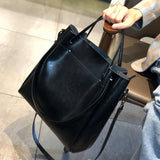 Large Leather Work Tote