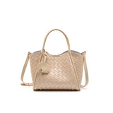 Woven Leather Work Tote