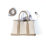 Colorblock Canvas & Leather Tote
