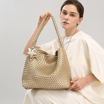 Handwoven Beach Bucket Bag