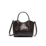 Woven Leather Work Tote