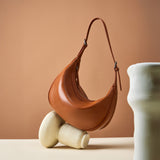 Crescent Leather Hobo Bag