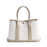 Colorblock Canvas & Leather Tote