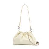 Pleated Leather Chain Bag