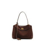 Matte Leather Shoulder Tote